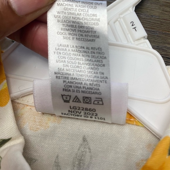 Little Lass Floral Print Sheath Short Sleeve Sun Flower Dress Size 2T - Picture 5 of 5